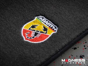 FIAT 124 Floor Mats - Black Carpet w/ ABARTH Crest